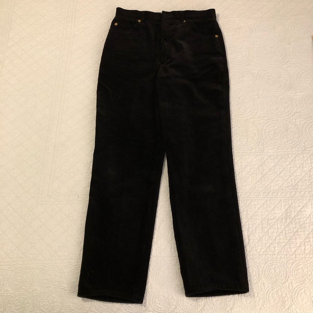 St John black corduroy pants. size 8.